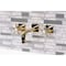 Kingston Brass Double-Handle Wall Mount Bathroom Faucet, Polished Brass KS6122NX - alternate 2