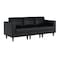 Flash Furniture HERCULES Artemis Black LeatherSoft Reception Sofa w/4 AC Outlets/2 USB/2 USB-C Ports ZB-8921-3S-BLK-GG - alternate 1