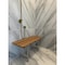 Homeroots 18" X 30" Brown Teak Rectangular Shower Bench 549353 - alternate 2