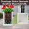 Pure Garden 19IN Tall Outdoor Planter Box with Drainage Holes for Porch or Patio White 50-PL4933-WHT - alternate 5