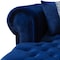 Homeroots Blue Velvet U Shaped Three Piece Sofa and Chaise Sectional With Toss Pillows 643891 - alternate 2