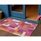 Homeroots 3' X 5' Pink Ivory And Orange Geometric Washable Indoor Outdoor Area Rug 613223 - alternate 1