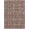 Homeroots 5' X 8' Red And Dark Blue Floral Washable Indoor Outdoor Area Rug 564369 - alternate 4
