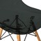 Leisuremod Dover Plastic Dining Side Chair with Wooden Legs, Transparent Black, 2PK EP19TBL2 - alternate 3
