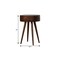 Homeroots 22" Chestnut Solid Wood Round One Drawer Nightstand 722531 - alternate 3