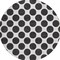 Homeroots 8' Black And Ivory Round Polka Dot Washable Indoor Outdoor Area Rug 614871 - alternate 2