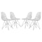 Leisuremod Cresco Plastic Dining Side Chair, Clear, 4PK CR19CL4 - alternate 1