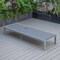 Leisuremod Marlin Patio Chaise Lounge Chair with Grey Aluminum Frame, Dark Grey MLGR-77DGR - alternate 3