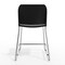 Flash Furniture Commercial Plastic Stack Stool with Contoured Back and Sled Base in Black RUT-239AH-CS-BK-CHR-GG - alternate 4