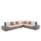 Homeroots Beige Polyester Modular L Shaped Four Piece Standard With Console And Toss Pillows 318798 - alternate 2