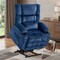 Homeroots 38" Blue Tufted Velvet Heated Massage Lift Assist Recliner With USB 718903 - alternate 5