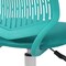 Homeroots Turquoise and White Adjustable Height Swivel Rolling Office Chair 568081 - alternate 2