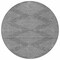 Homeroots 8' Charcoal And Silver Round Geometric Washable Indoor Outdoor Area Rug 598546 - alternate 2
