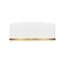 Z-Lite Bradley 1 Light Flush Mount, Matte White and Modern Gold, 12.25 In W 1018F12-MW-MGLD-LED - alternate 4