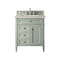 James Martin Vanities Brittany 30" Single Vanity, Sage Green, w/ 3 CM Siberian Silestone Top 650-V30-SGR-3SFR - alternate 1