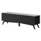 Homeroots 59" Gray and Black Fabric Upholstered Storage Bench with Drawers 523986 - alternate 5