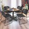 Regency Round Kobe Breakroom Table W/ 4 Zeng Stack Chairs, 36 in W, 36 in L, Noble Oak TKB36RNDNO44BK - alternate 6