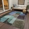 Homeroots 8' X 10' Brown Blue And Green Abstract Washable Indoor Outdoor Area Rug 604473 - alternate 2