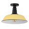 Jonathan Y Camila 14" 1-Light Classic Industrial Indoor/Outdoor Iron LED Semi Flush Mount, Matte Yellow JYL7617H - alternate 4
