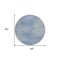 Homeroots 8' Denim Blue And Sky Blue Round Abstract Washable Indoor Outdoor Area Rug 587208 - alternate 3