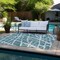 Homeroots 3' X 5' Teal Abstract Washable Non Skid Indoor Outdoor Area Rug 559328 - alternate 2