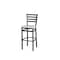 Bfm Seating Lima Ladder Back Barstool - Antique Wash Relic Seat - Steel Frame - Sand Black Finish 2160BAWR-SB - alternate 1