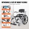 Vevor Shower Wheelchair 17.5in Al Alloy Commode Bathroom Wheelchair for Disabled HFK-3301-24 - alternate 2