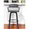 Homeroots 26" Gray And Black Faux Leather Swivel Low Back Counter Height Bar Chair 534440 - alternate 1