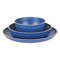 Gibson Home Rockabye 12 Piece Double Bowl Malemine Dinnerware Set in Blue 136596.12 - alternate 3