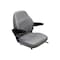 Uni Pro 441 Seat Top Assembly, With Armrests, Gray Vinyl 8384 - alternate 5