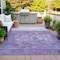Homeroots 10' X 14' Purple And Silver Abstract Washable Indoor Outdoor Area Rug 632094 - alternate 3
