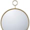 Homeroots 32" Gold Round Iron Framed Accent Mirror 485008 - alternate 2