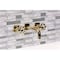 Kingston Brass Double-Handle Wall Mount Bathroom Faucet, Polished Brass KS6122RX - alternate 3