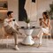Leisuremod Euston Velvet Dining Chair with Woven Rattan Backrest & Stainless Frame, 2PK ECW17BR2 - alternate 3