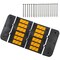 Traffic Kontrol Rubber Speed Hump 2PC, 3FT Long With 2 End Caps, 18 Spikes, Yellow Black TKSH-3-YB-KIT-D - alternate 3