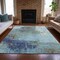 Homeroots 5' X 8' Teal Blue And Gray Abstract Washable Indoor Outdoor Area Rug 632036 - alternate 4