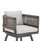 Armen Living Alegria Outdoor Patio Swivel Bar Stool in Aluminum with Gray Rope and Light Gray Cushions LCAFSWBABL30 - alternate 3