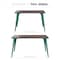 Orison Office 27x57 Mid Century Modern Desk, Teal / Trail Walnut 25801 - alternate 3