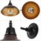 Jonathan Y Aurora 12.25" 1-Light Farmhouse Industrial Iron LED Gooseneck Arm Outdoor Sconce, Wood Finish/Copper JYL7613G - alternate 3