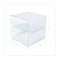 Deflecto Stackable Cube Organizer, Divided, 2 Compartments, Plastic, 6 x 6 x 6, Clear 350701 - alternate 4