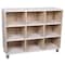 Beleduc By Playwell Palermo 1041mm Mid Shelf - 3 Columns, Tray-Ready, White/Oak HPL, Ages 3+, 828mm High 846038 - alternate 1