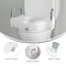 Flash Furniture HERCULES White Elevated Toilet Seat with Height Adjustable Padded Arms and Locking Safety Mechanism DC-HY6605-WHT-GG - alternate 4