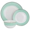 Martha Stewart Gold Rimmed 12 Piece Fine Ceramic Dinnerware Set in Mint 97241.12 - alternate 5