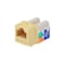 Monoprice Datacom Jack, Cat6, Punch Down, Beige 5381 - alternate 1