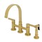 Kingston Brass Bridge Kitchen Faucet with Brass Sprayer, Brushed Brass KS8267CTLBS - alternate 1