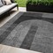 Homeroots 5' X 8' Charcoal Gray And Silver Geometric Washable Indoor Outdoor Area Rug 582705 - alternate 1