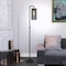 Homeroots 69" Black Floor Lamp With Black Mesh Metal Cylinder Shade 523477 - alternate 4