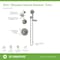 Symmons Elm Two Handle Five Spray Shower Trim with Three Spray Hand Shower (Valves Not Included) 5595STN15TRM - alternate 2