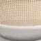 Leisuremod Ervilla Dining Chair with White Powder Coated Steel Legs and Wicker Back, Grey, 2PK ECW-20GR2 - alternate 4