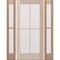 Doornmore G104, 65.25" x 82" ( 36" Door + 2x12" Side) Left Hand, Mahogany SDL 4 Lite Exterior Door G104-SW-3680-G102-SL_1-2_LI - alternate 1